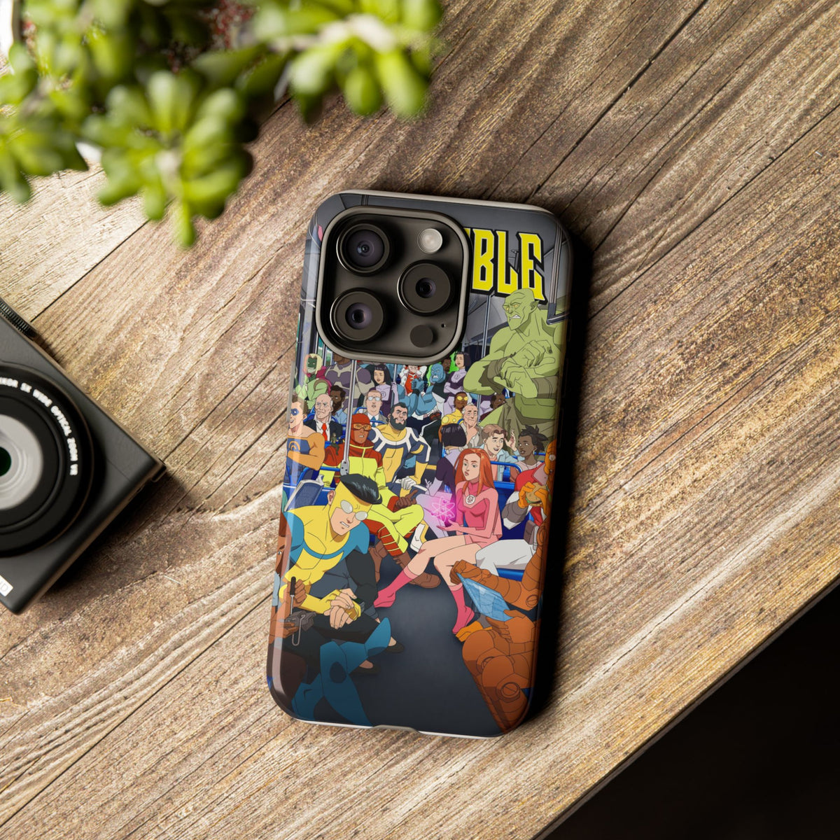 Comic Superhero Collage Phone Case — 'Invincible' Inspired Graphic Phone Cover