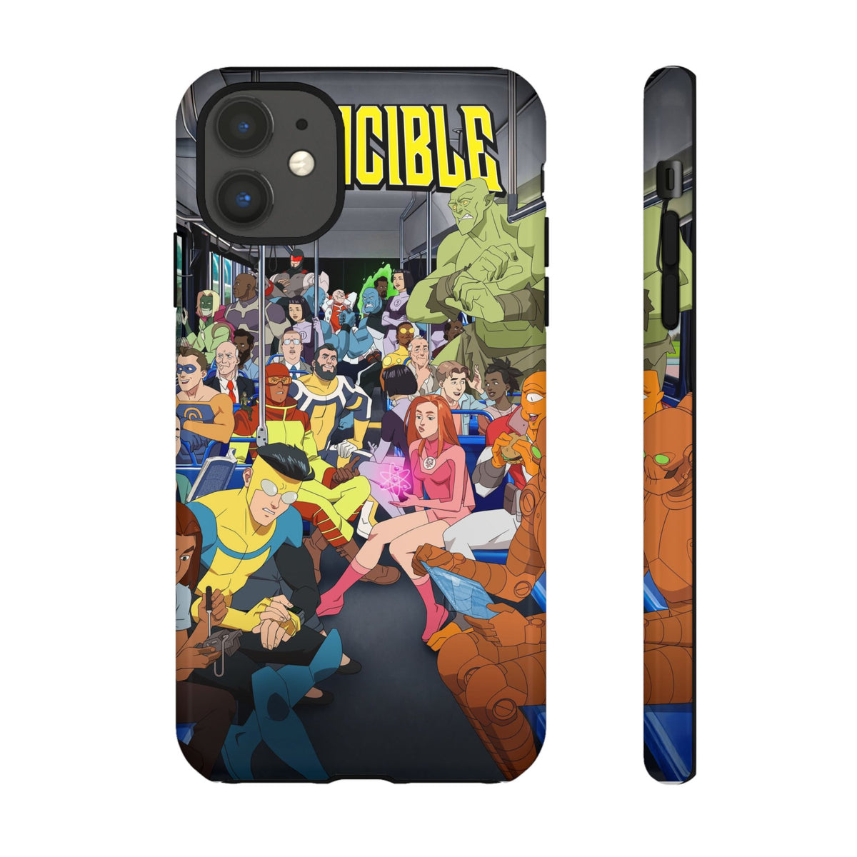 Comic Superhero Collage Phone Case — 'Invincible' Inspired Graphic Phone Cover