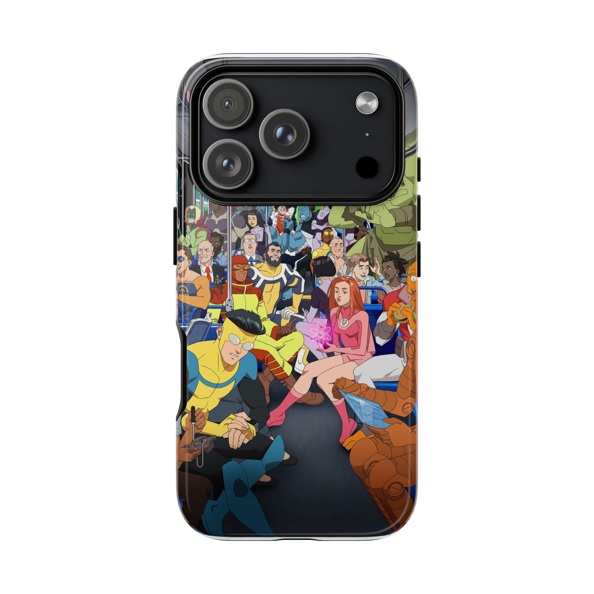 Comic Superhero Collage Phone Case — 'Invincible' Inspired Graphic Phone Cover