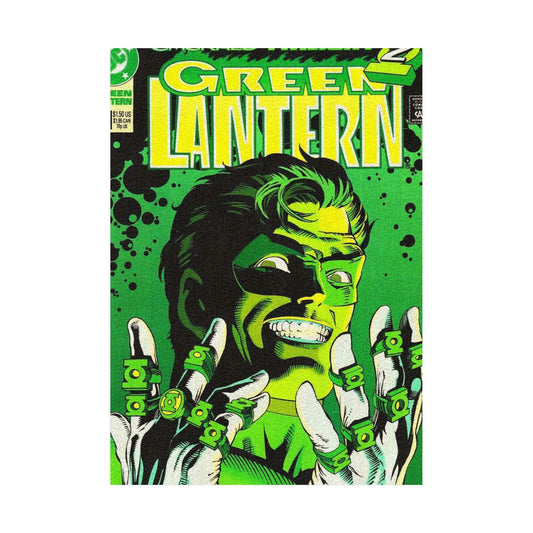 Green Lantern Comic Rug – Retro Superhero Floor Mat