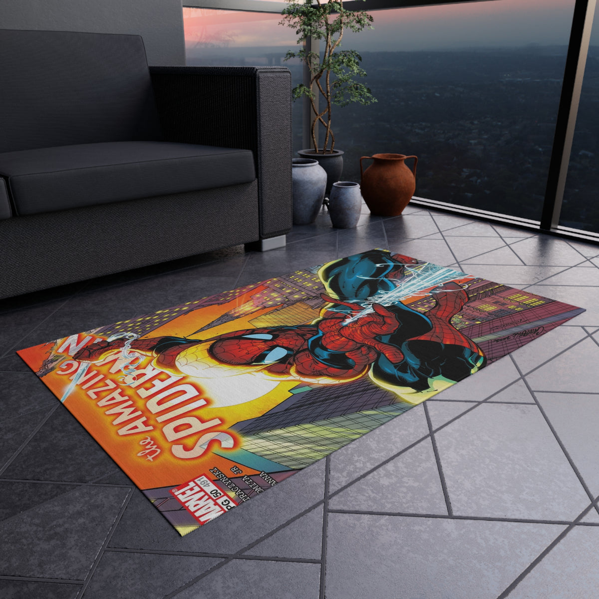 Spider-Man Outdoor Rug — The Amazing Spider-Man Patio Mat