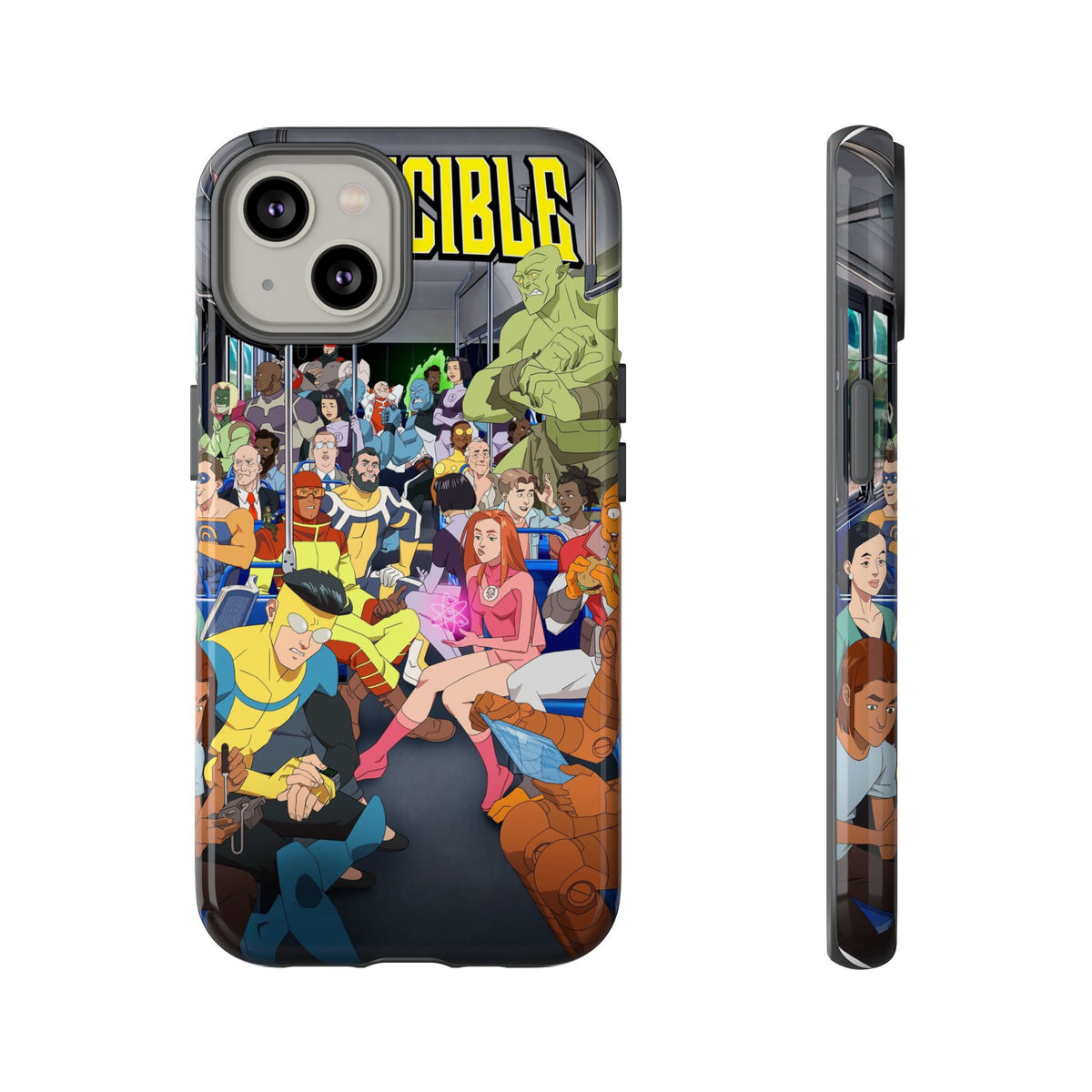 Comic Superhero Collage Phone Case — 'Invincible' Inspired Graphic Phone Cover